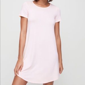 Light pink tshirt dress from Aritzia (Wilfred)!